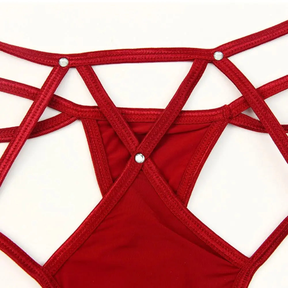 Lingerie Elastic Sexy Hollow Out Thongs Y2k Underpants Sexy G Strings Low-Waist Briefs Nylon Ice Silk Panties Underwear
