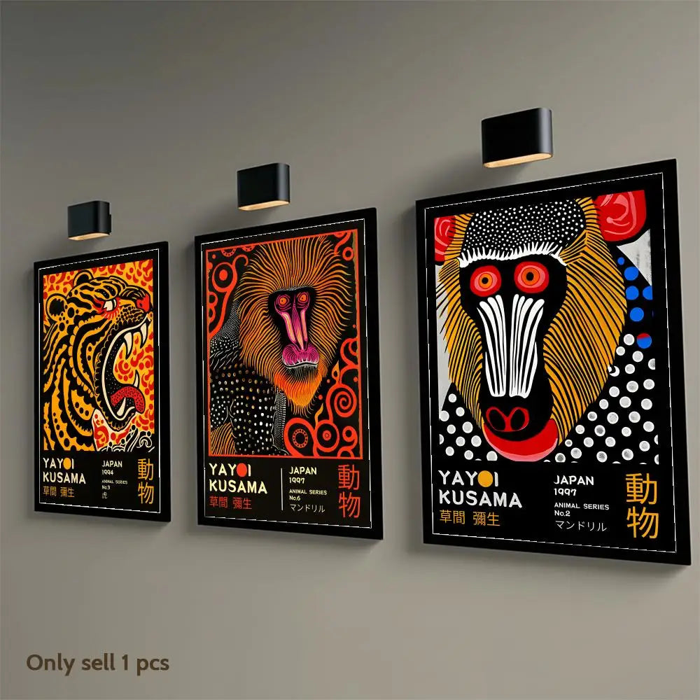 Yayoi Kusama Animal Art Wall Poster