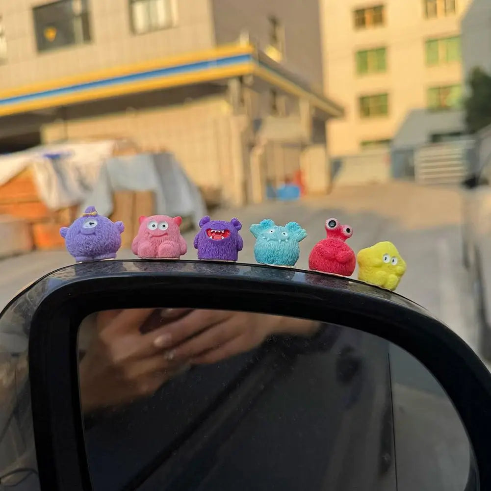 6/8-Piece Kawaii Mini Car & Desk Figurine Set