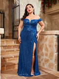 One-shoulder sexy sequined irregular pleated cross dress