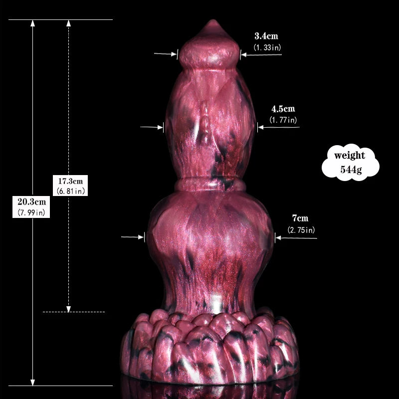 SHAZ 8.27-Inch Knotted Wolf-Style Dildo