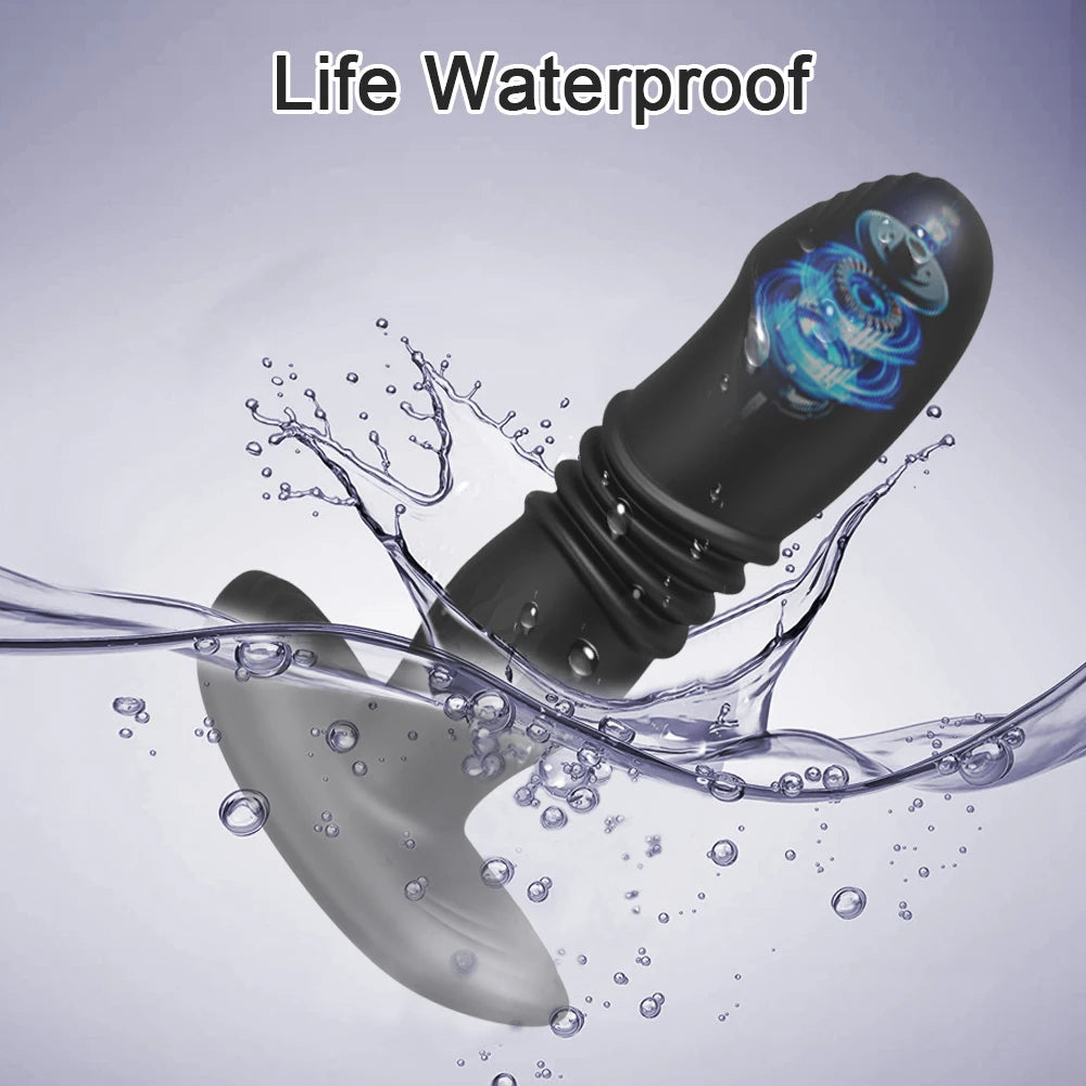 Wireless Remote Telescopic Vibrating Anal Plug