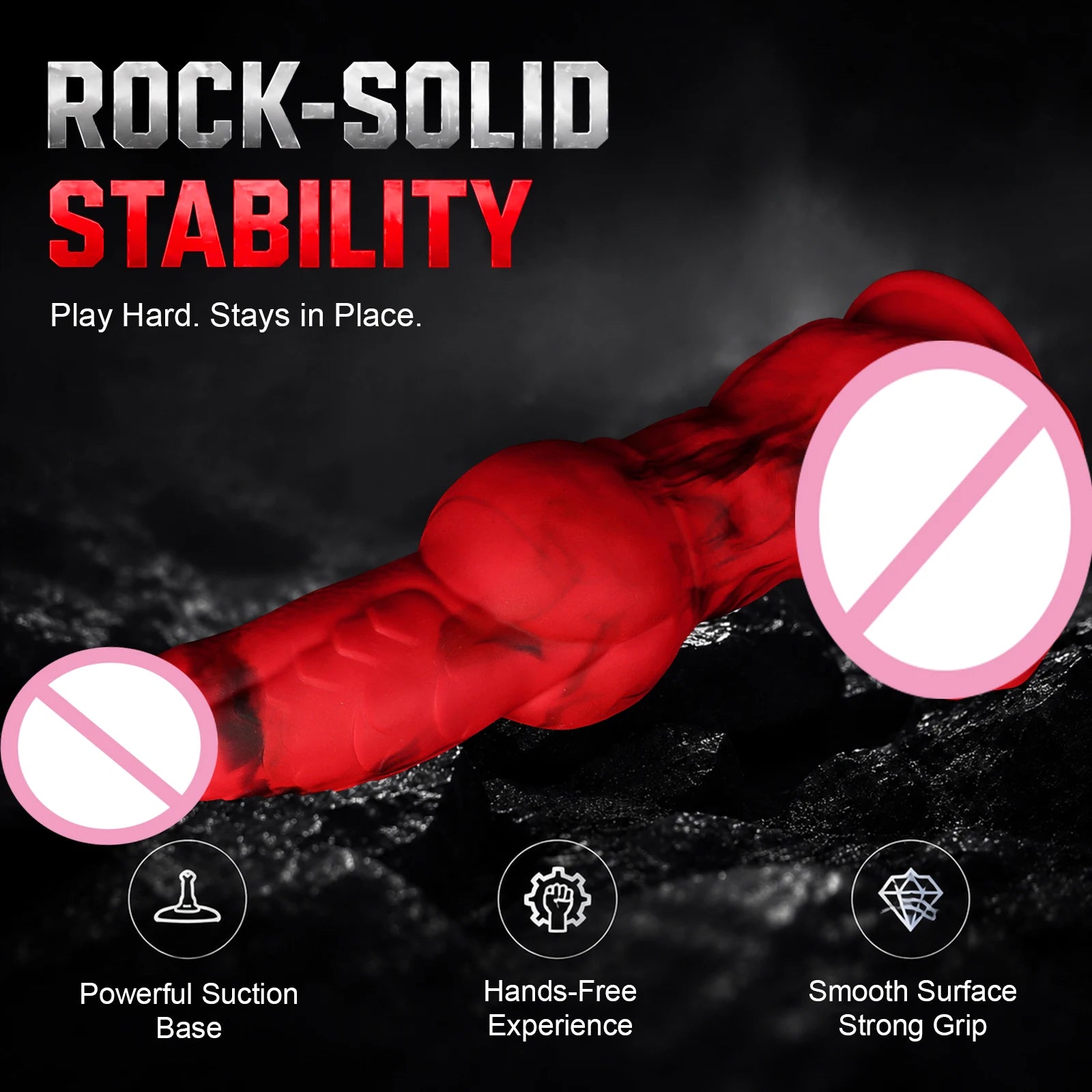 Large Horse Dildo Dog/Wolf Knot Monster Animal Penis Anal Dilator Butt Plug Prostate Massager Masturbator Sex Toys for Adults 18