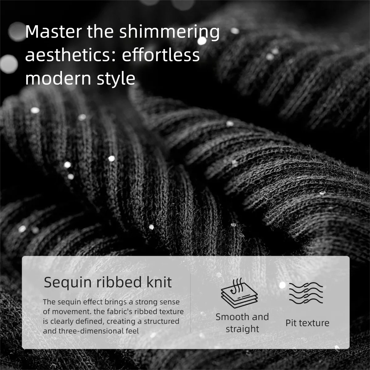 SENTUBILA Black Sequin Bodycon Dress For Women 2026 Spring Luxury Elegant Lady Sexy Split Knitted Dresses Party Club 143L56650X