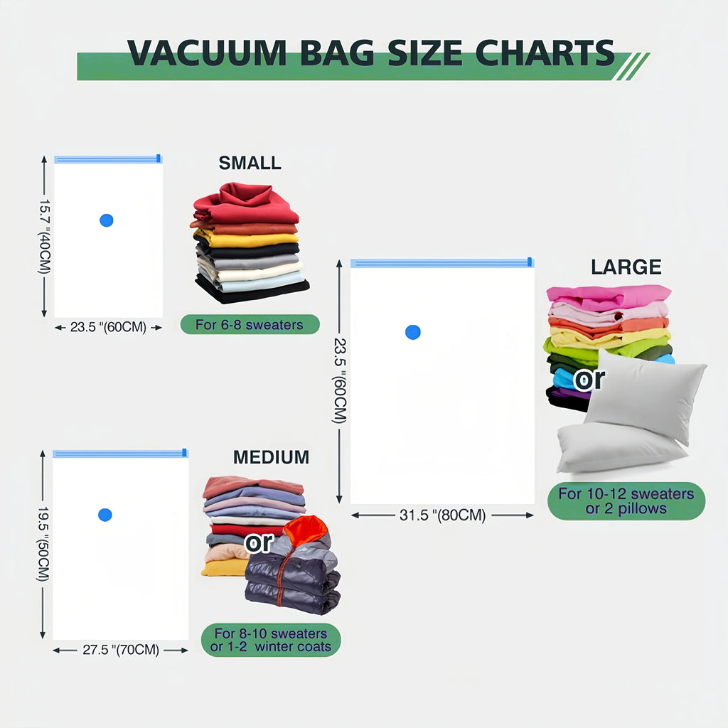 Vacuum StorageBags with Electric Pump USB Rechargeable,Thick Compression Space Saver Bags for Travel Clothes Comforters Wardrobe