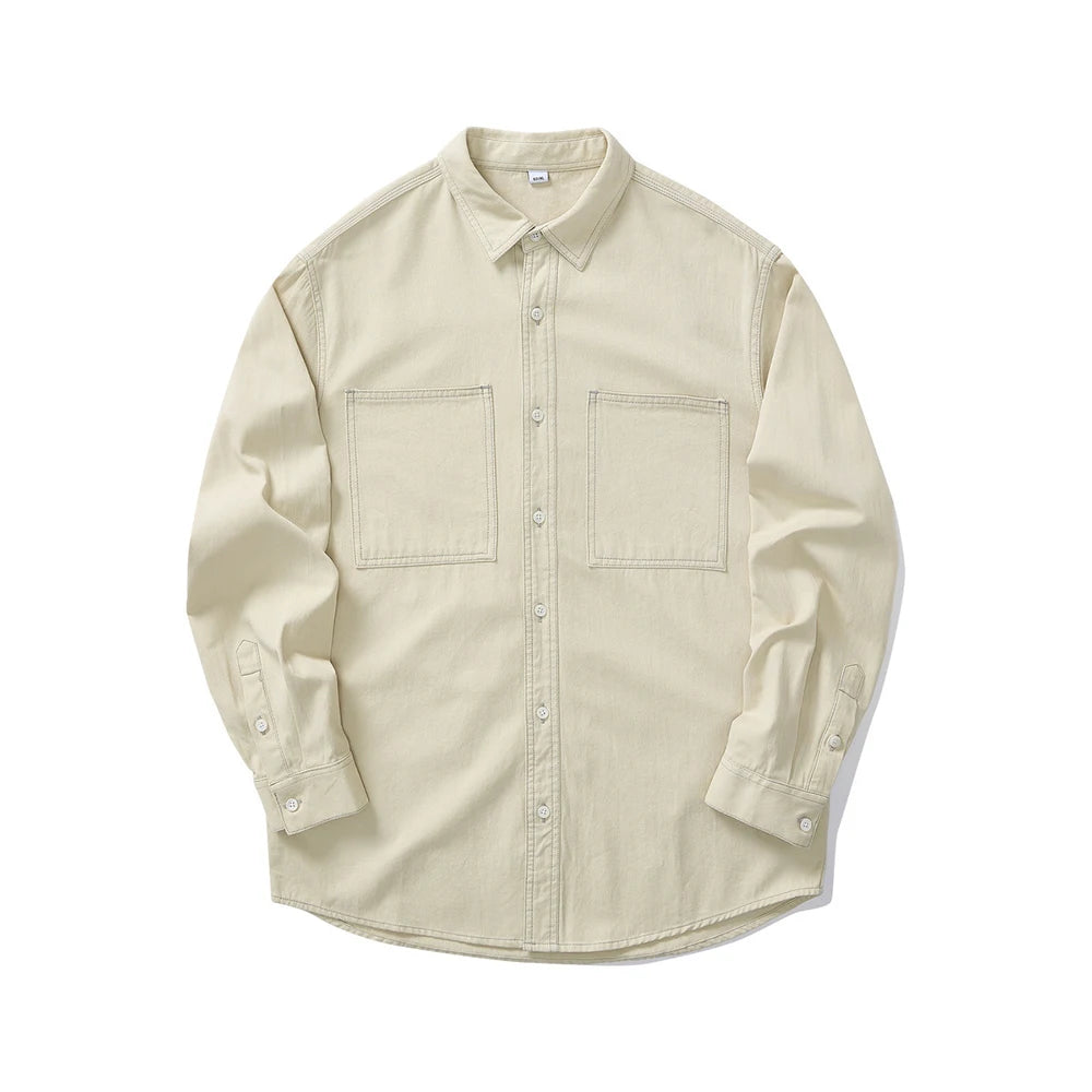 Men's Cotton Lapel Shirt Jacket