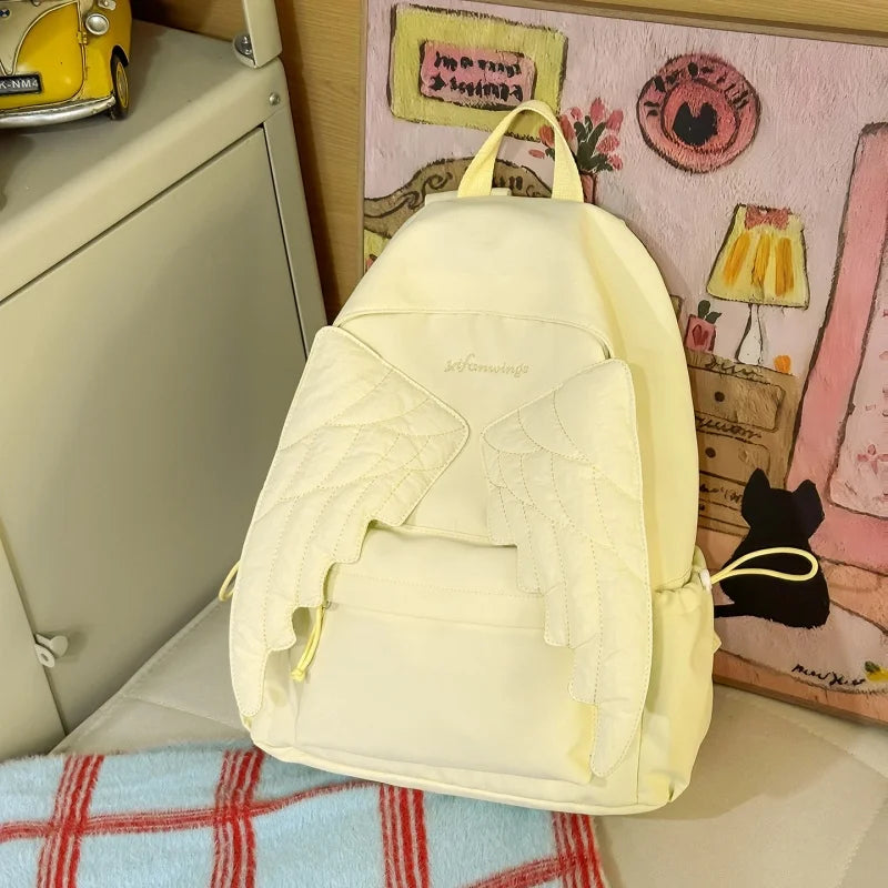 Y2K Angel Wing Canvas Backpack