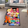 Irregular Area Rugs Anime Dragon Ball Z Goku Different Forms Custom Rug Handmade Carpet Area Rug for Home Decor