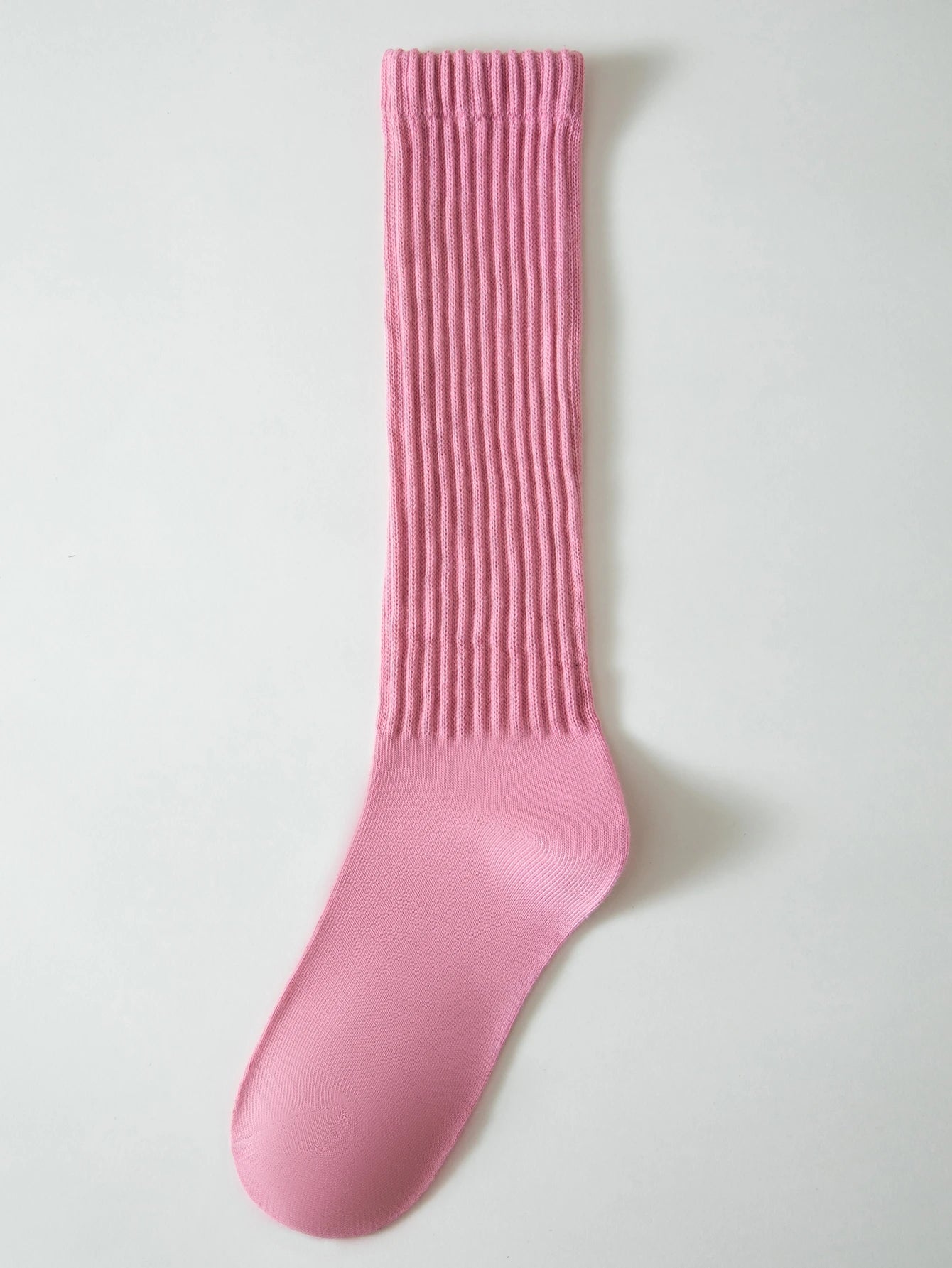Women's thigh socks, solid color knee length socks, simple, colorful, versatile, breathable