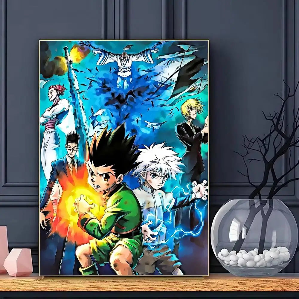 Anime H-Hunter x H-Hunter Poster HD Art Decorative Wall Art Waterproof Home Décor for Living Room Bedroom Café Stylish Gift