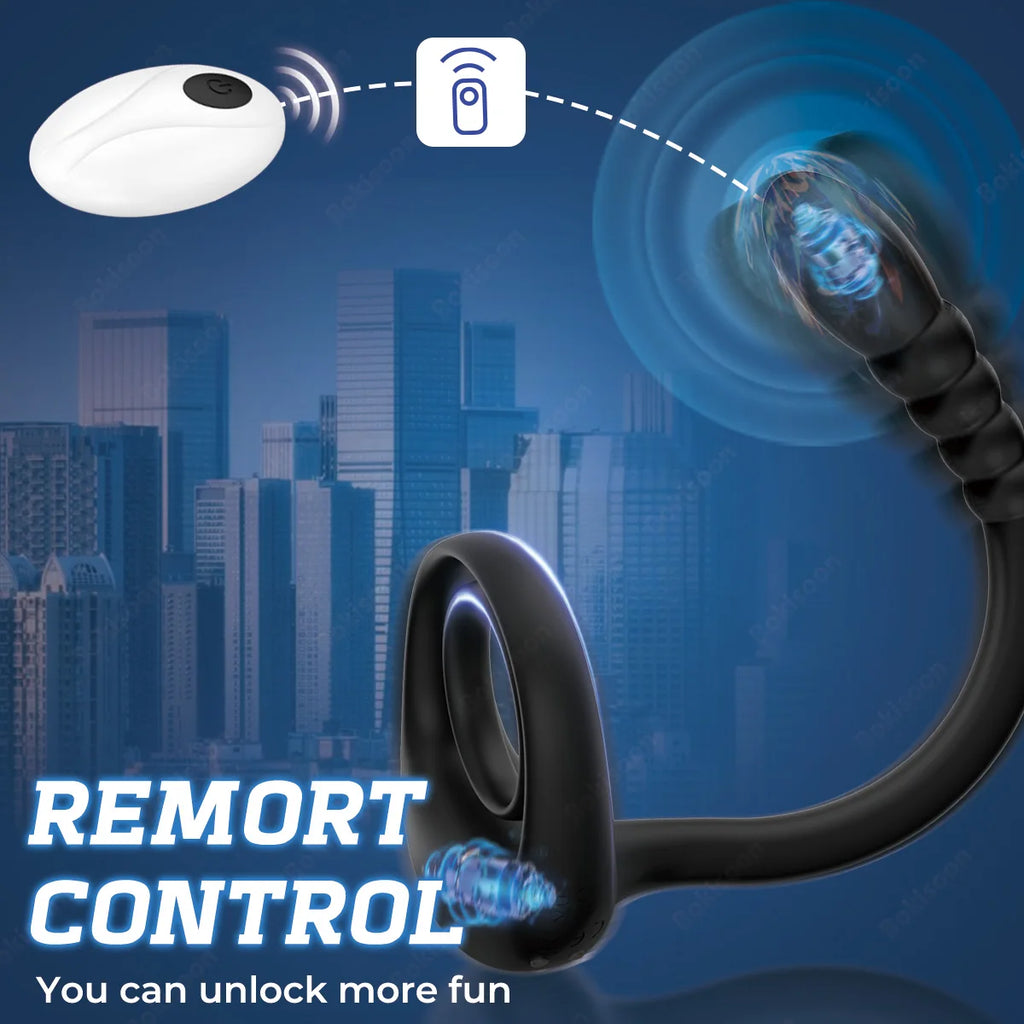Remote-Control Prostate Massager with Ring