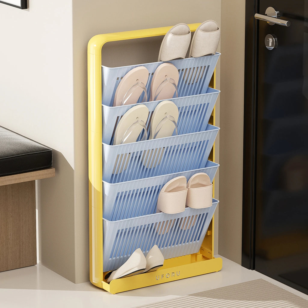 Shoe Storage Rack, Space-Saving Multifunctional Storage Rack, Suitable for Living Room, Bedroom, Also Functions as a Bookshelf.