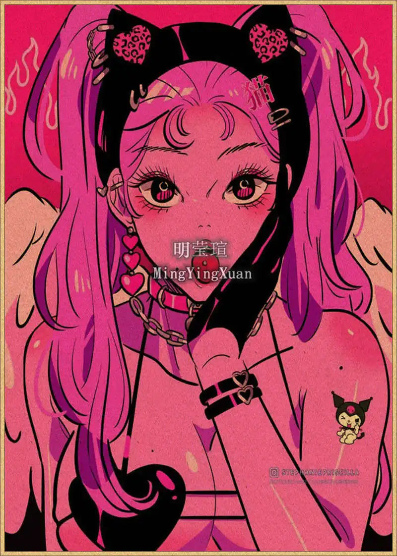 Japanese Anime 4K-Style Decorative Wall Poster