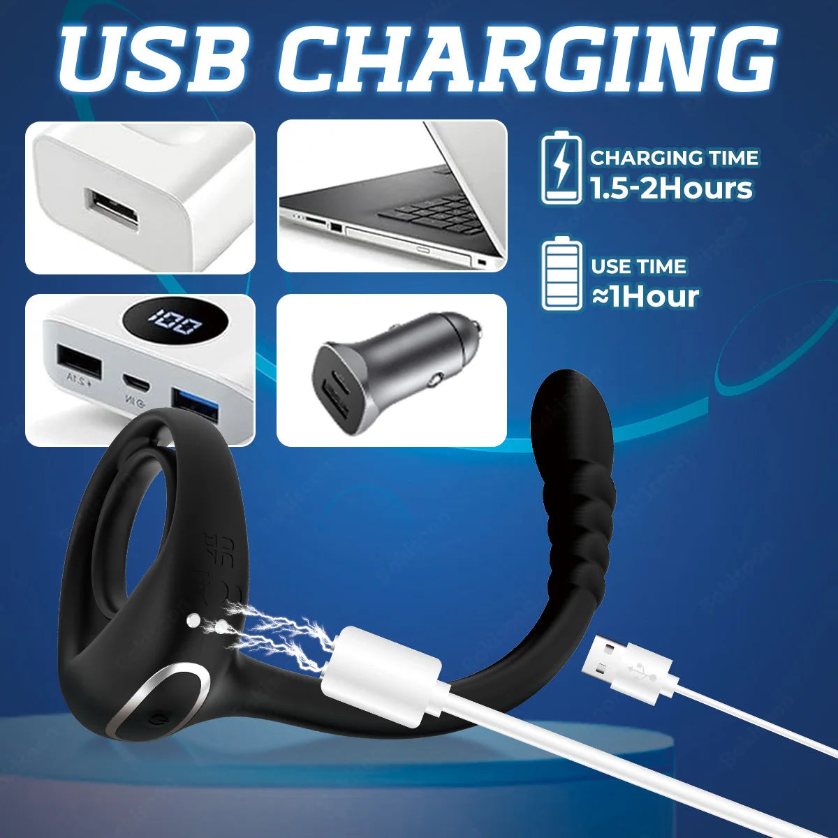 Remote-Control Prostate Massager with Ring