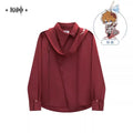 [Genuine] miHoYo Game Tartaglia Shirt Genshin Impact Tartaglia Theme Ribbon Long Sleeved Shirt Clothing Coat Cosplay Xmas Gifts
