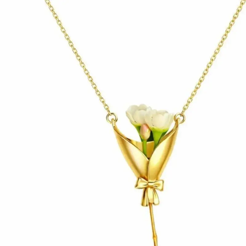 Bouquet Accent Necklace, Earrings & Ring Jewelry Set