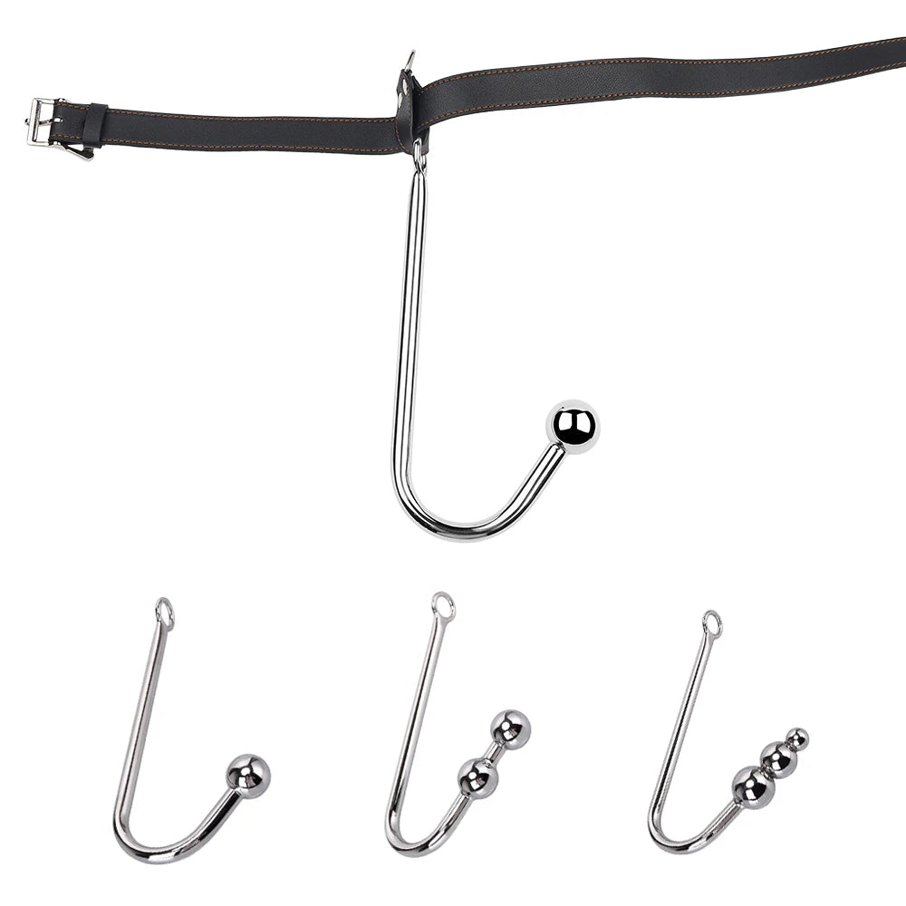 BDSM Cuffs, Anal Hook, Gag & Collar Set