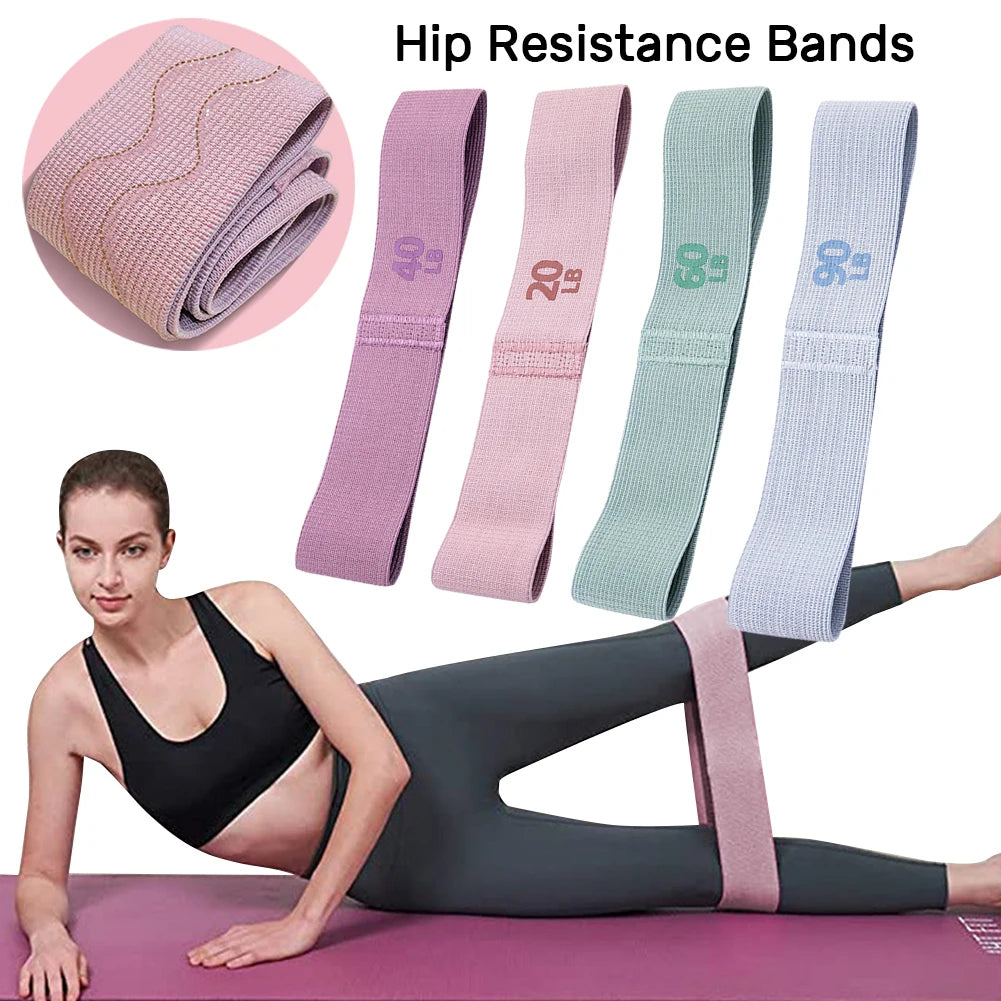 Resistance Booty Bands Anti-Slip Pilates Hip Circle Portable Glute Thigh Elastic Bands Yoga Gym Equipment