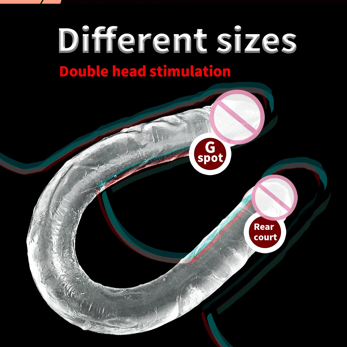 45cm Double-Headed Realistic Long Dildo, Suitable for Lesbian Couples, Gay Men, and Adults as a Sex Toy or Anal Toy