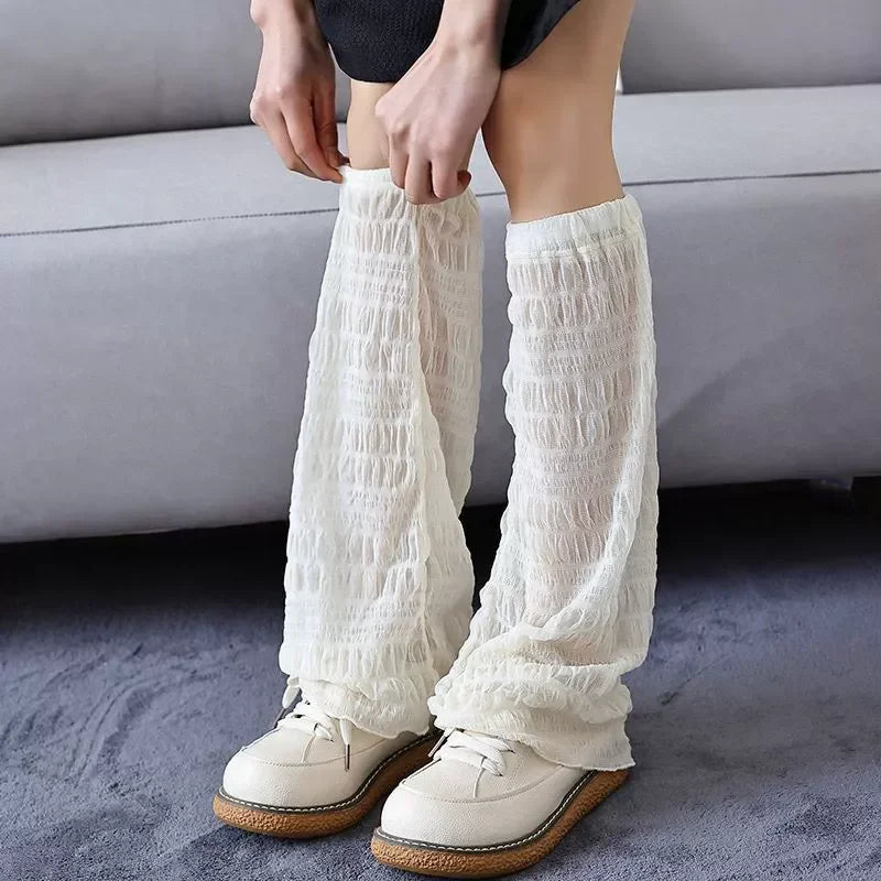 Lace Mesh Japanese-Style Y2K Leg Warmers