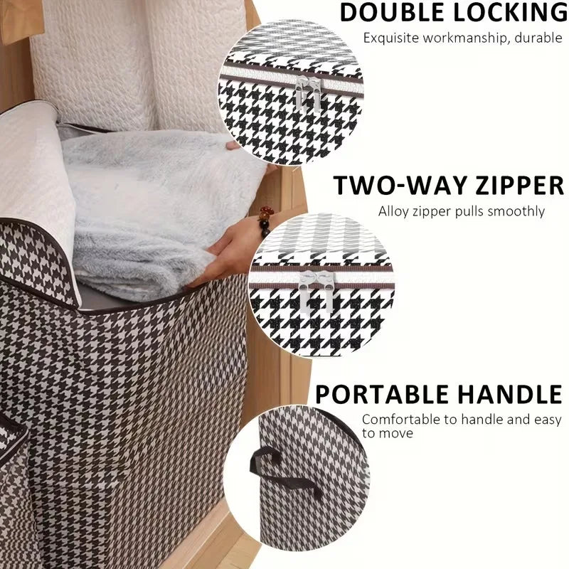 Quilt Storage Box Dustproof Organizers Non-Woven Wardrobe Space Saving Bag House-Moving Bedding Box Storage Organization