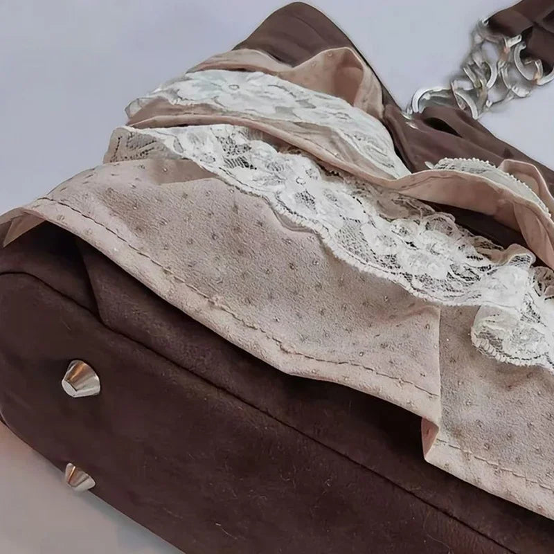Y2K Butterfly Bow Lace Shoulder Bag