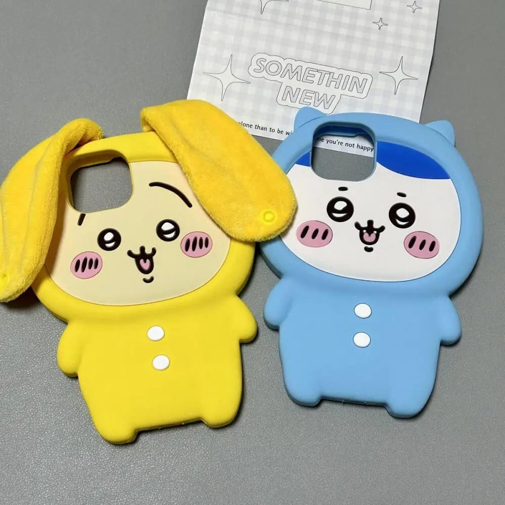 Kawaii Usagi Mobile Phone Case for Iphone17 16 15Promax Cute Chiikawa Protective Case Girl Cartoon Silicone Phone Case Anti-Fall
