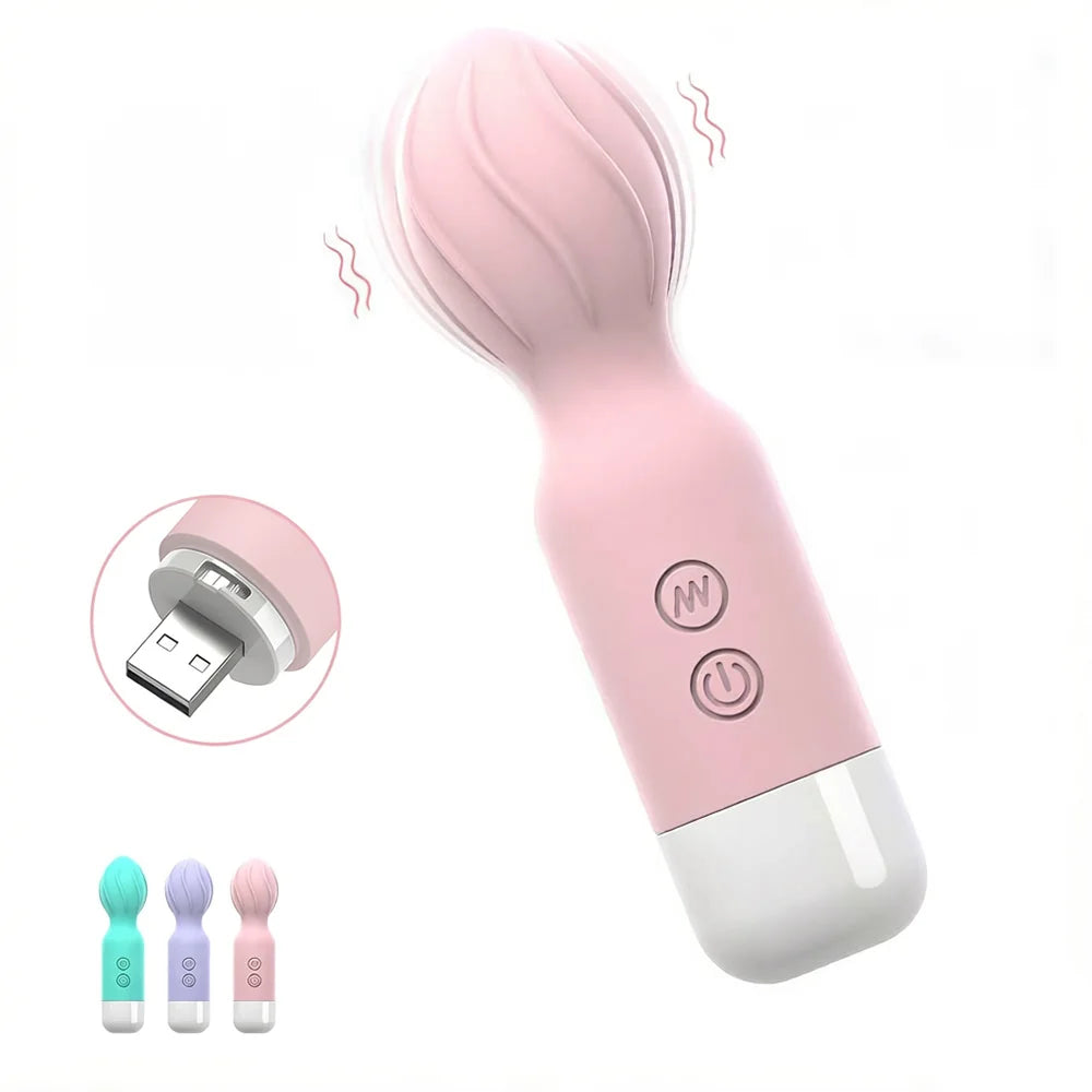 Rechargeable Mini Wand Vibrator – 10 Speeds