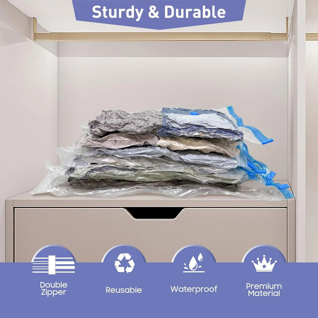 Vacuum Storage Bags Space Saver Vacuum Storage Bags, Vacuum Seal Bags for Clothing, Clothes, Comforters and Blankets