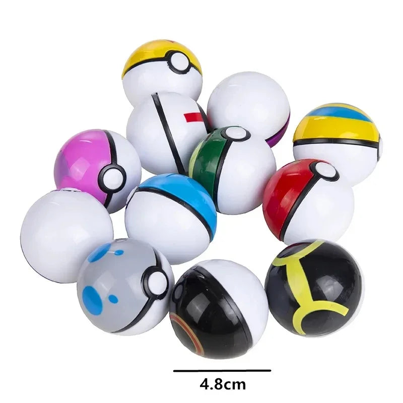 12Pcs Pokemon Figure Pokeball Toys Pikachu Charmander Anime Figure Kawaii Doll Poke Ball Collect Accessories Kids Birthday Gifts