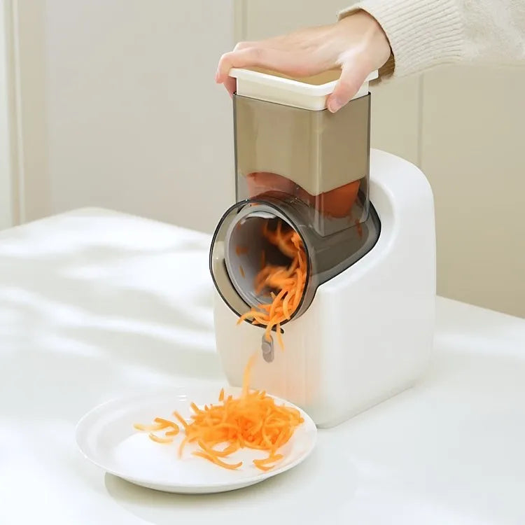 Time-Saving Kitchen Gadget for Healthy Meals，Professional Electric Mandoline Slicer, Fast Vegetable Shredder & Dicer,