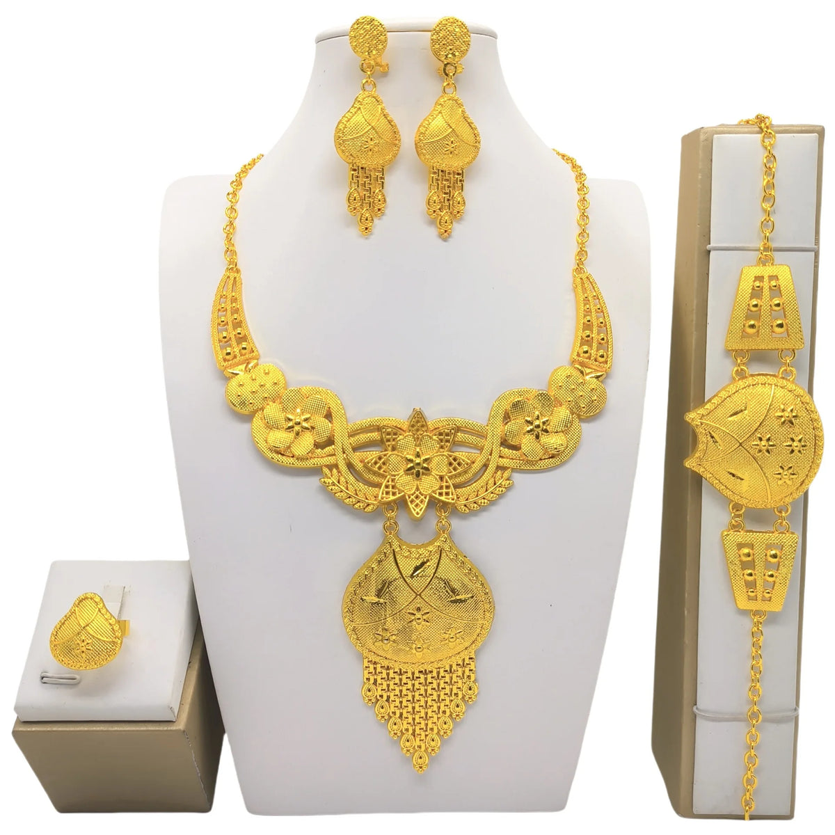Bridal Alloy Jewelry Set – 4 Pieces