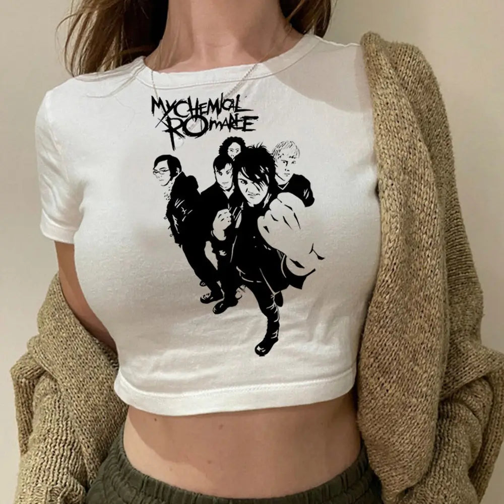 My Chemical Romance Gothic Y2K Crop Top