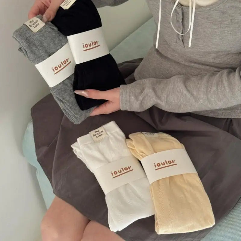 Thigh High Socks Korean Women Stockings Solid Color Mesh Calf Japanese JK Knee High Stockings Fashion Accessories Gift Sexy Styl