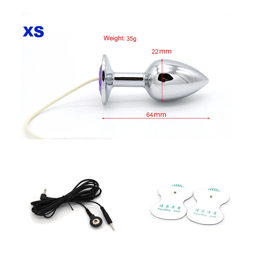 Electric-Stimulation Metal Anal Bead Plug