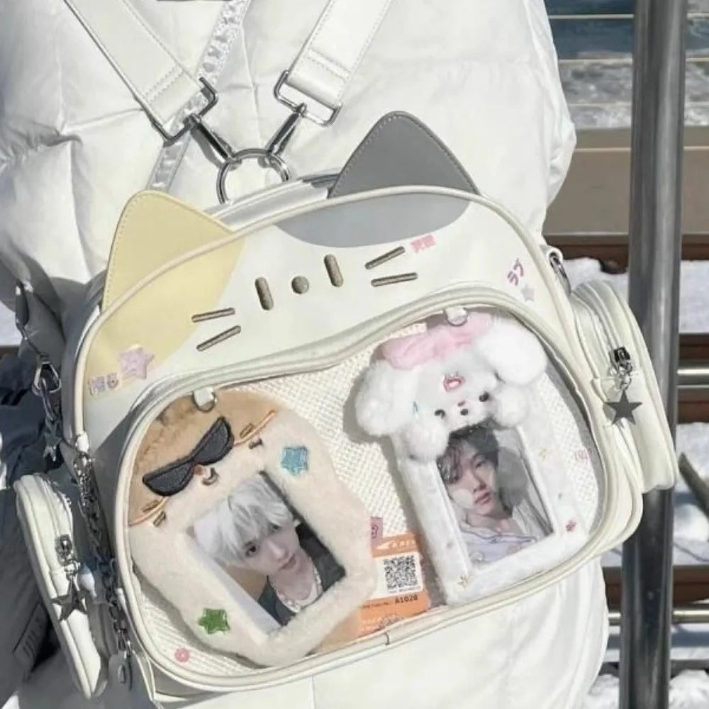 Kawaii Cat Transparent Ita Shoulder Bag