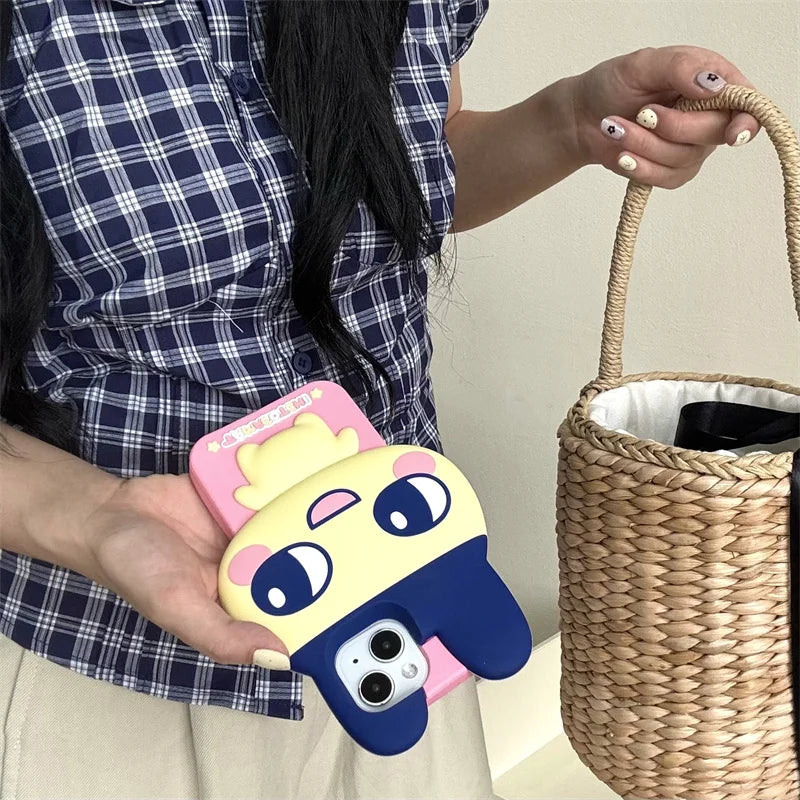 Kawaii Carton Rabbit Phone Case For iPhone 16 Pro 15 14 13 Pro Max Cover Silicone Shockproof Cases 15 ProMax 16Pro Cute Funda 14