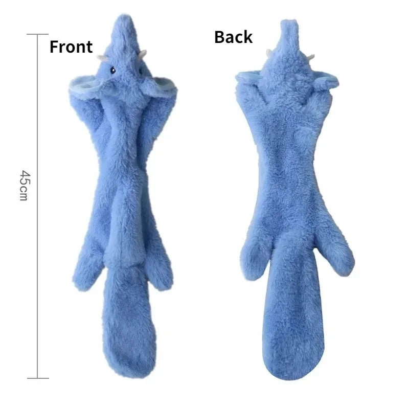 No-Stuffing Animal Squeaky & Crinkle Dog Toy