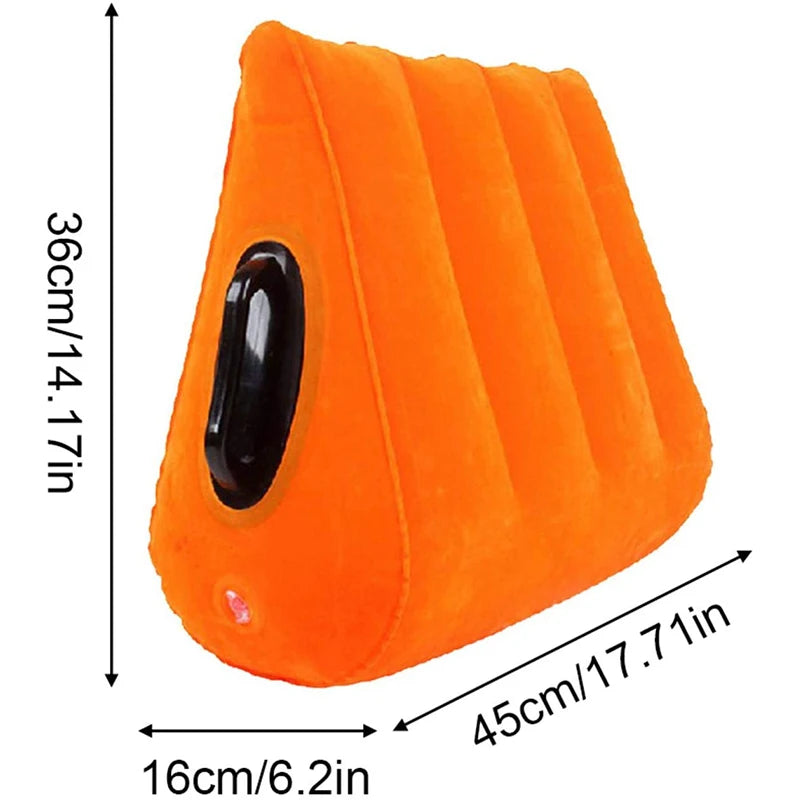 Foldable Inflatable Couple Positioning Wedge Pillow