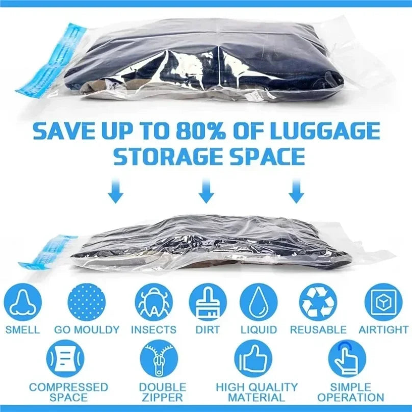 Vacuum Bags for Storing Clothes Suitable for Luggage and Essential Travel Compression Bag Clothing Storage Organizer