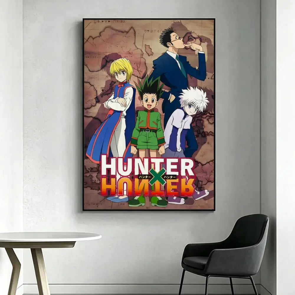 Anime H-Hunter x H-Hunter Poster HD art, waterproof, sticky wall, home decoration (living room, bedroom, bar), aesthetic