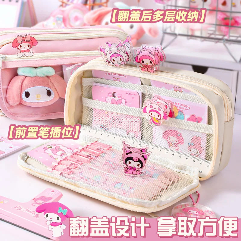 Kawaii Waterproof Large-Capacity Pencil Case DIY Set