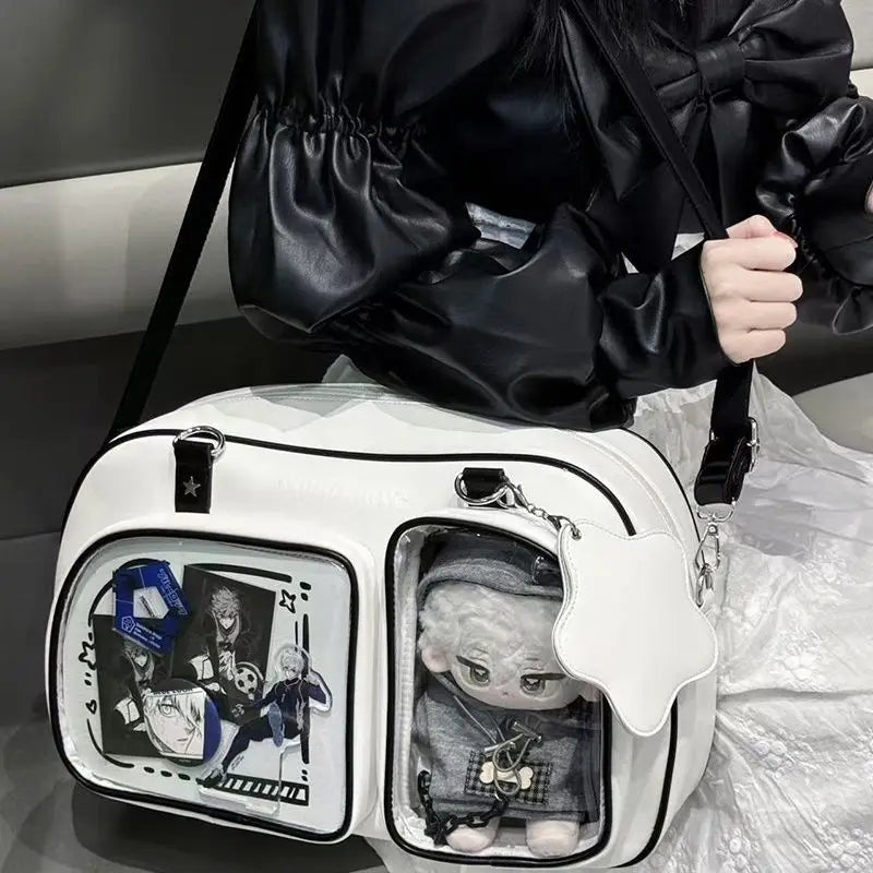 Y2K Large Transparent Ita Bag