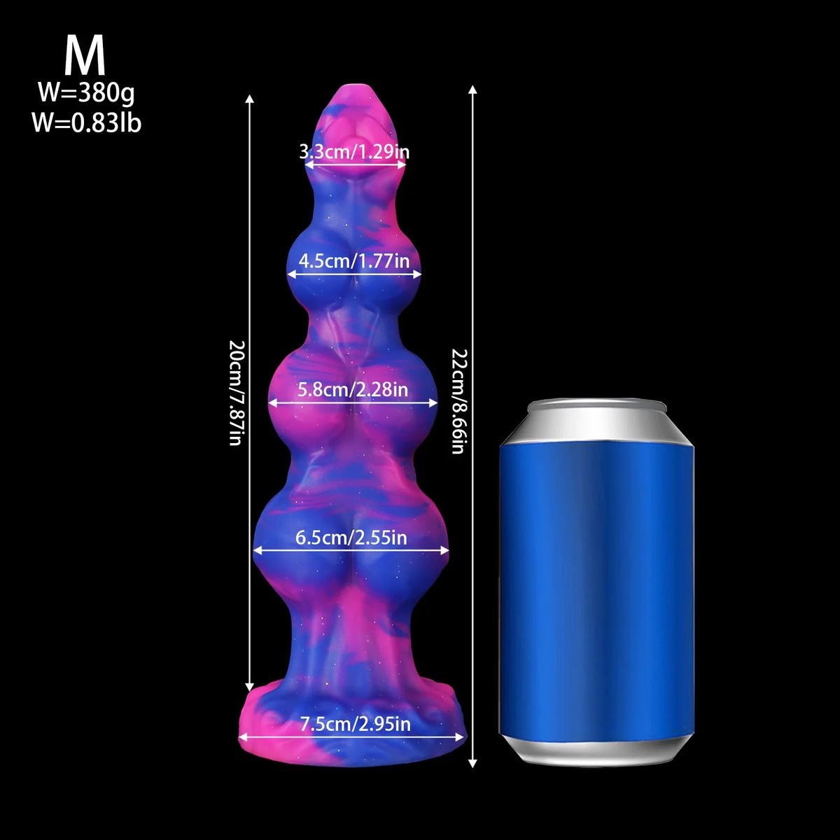 Knotted Silicone Anal Dildo with Suction Cup