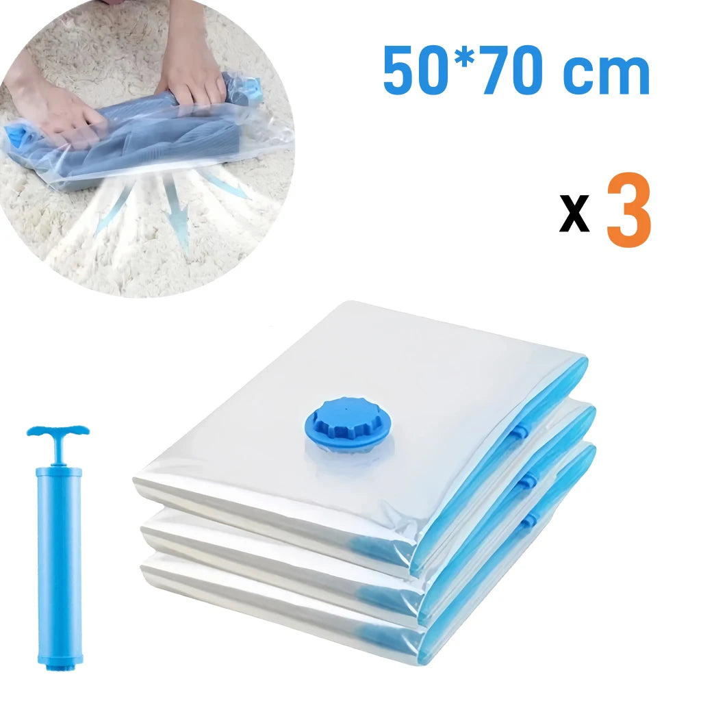 Reusable Vacuum Storage Bags with Hand Pump