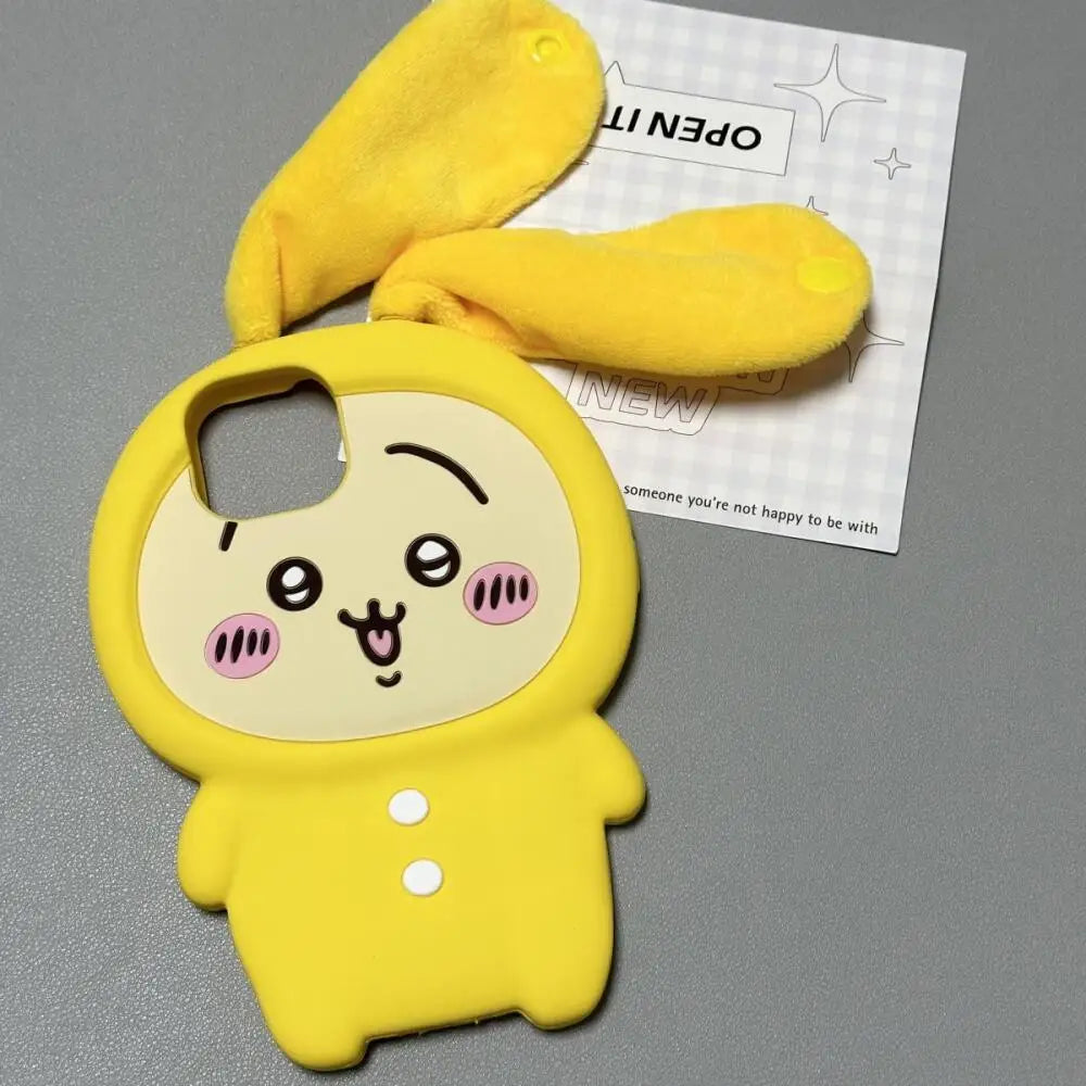 Kawaii Usagi Mobile Phone Case for Iphone17 16 15Promax Cute Chiikawa Protective Case Girl Cartoon Silicone Phone Case Anti-Fall