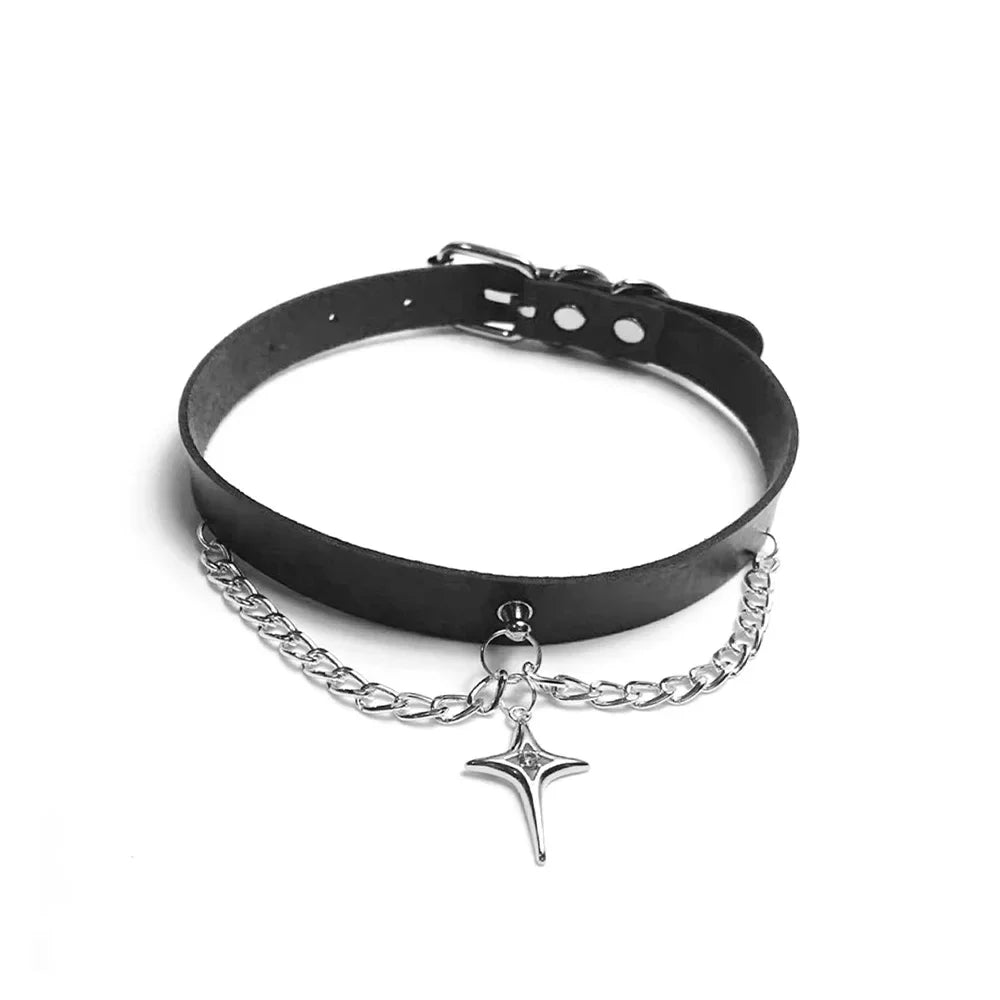 6 Styles Harajuku Sexy Black Goth Punk Chokers Gothic Choker Necklace Halloween Party For Women Men Props Accessory
