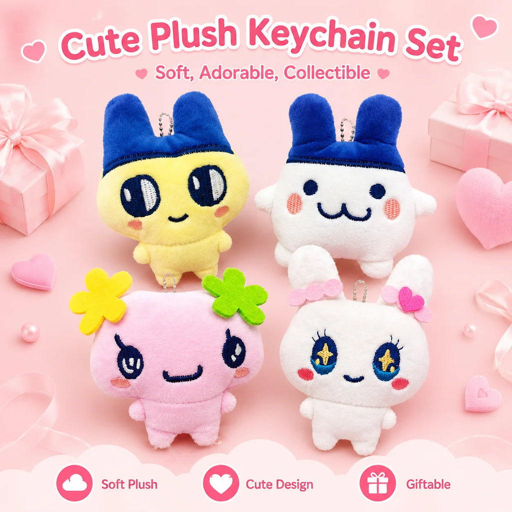 Tamagotchi Mametchi Plush Keychain