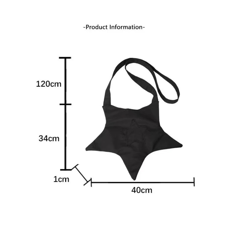 Y2K Star-Shaped Tote Bag