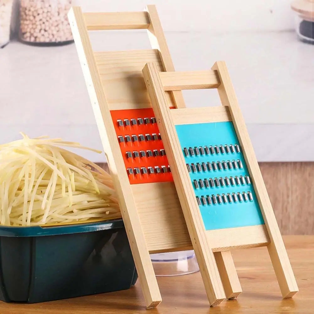 Wooden Hand-held Kitchen Tools Cucumber Gadgets Potato Vegetable Cutter Cheese Slicer Food Grater Peeler